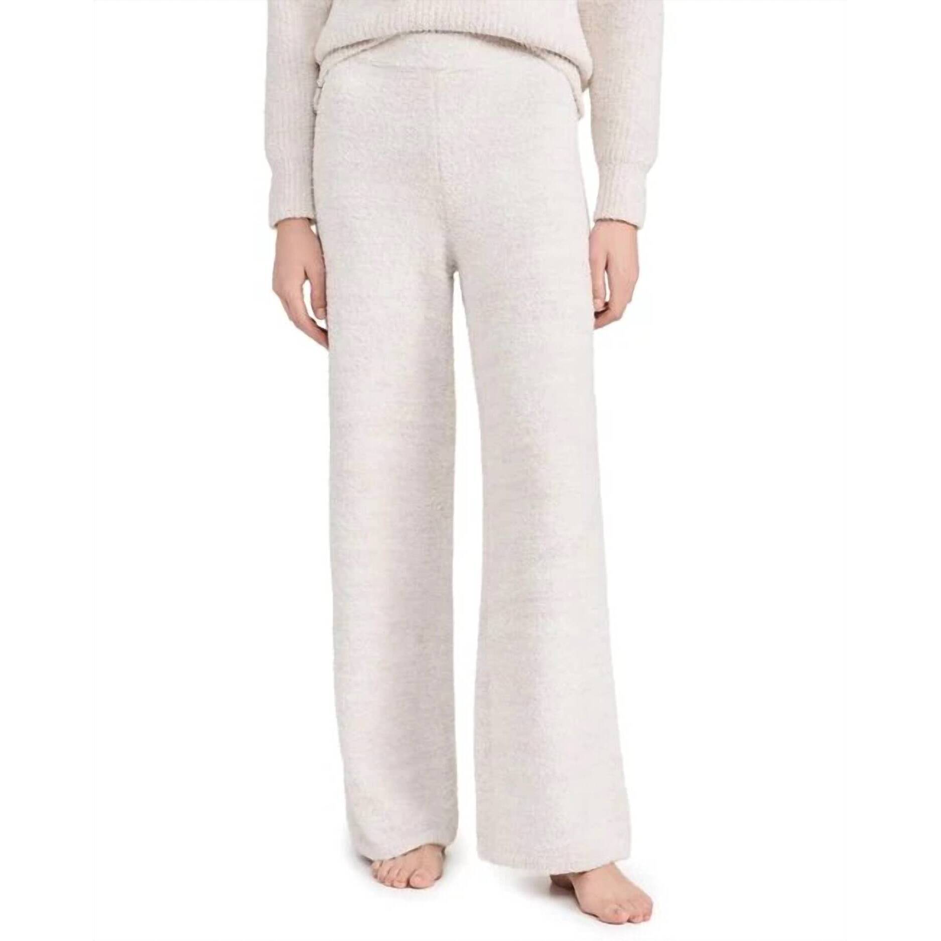New Barefoot Dreams Cozy Chic Pant In Stone & Cream